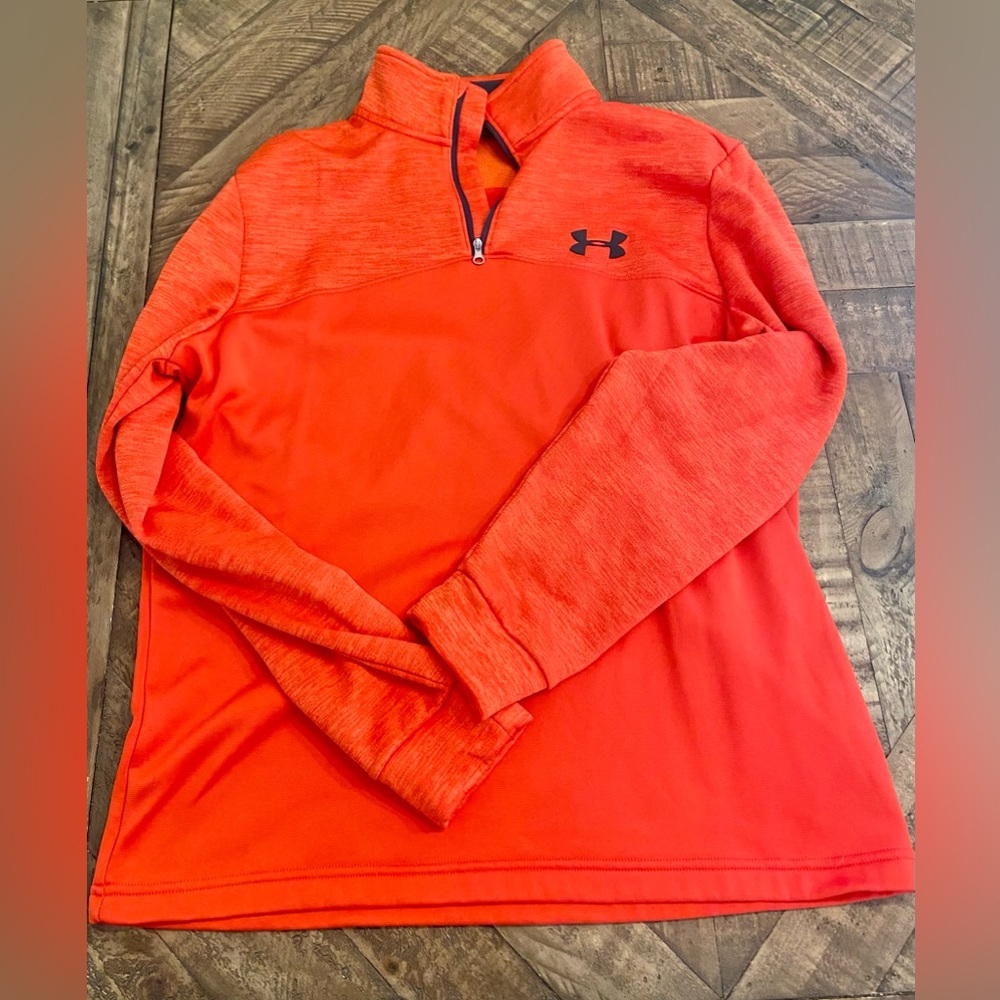 Under Armour orange half zip sweater size medium